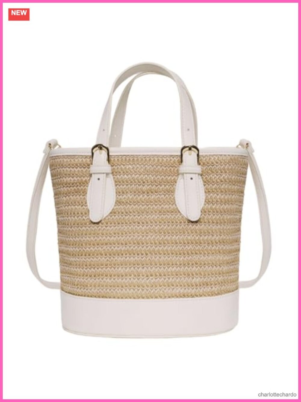 Straw Bucket Bag Women Crossbody Tote Summer Beach Shoulder Purse